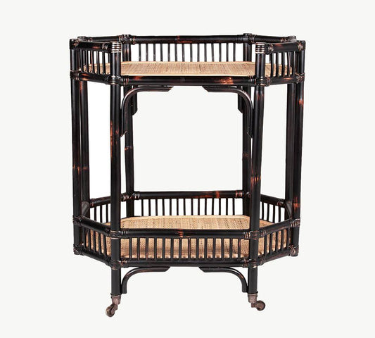 27 Rattan Bar Cart