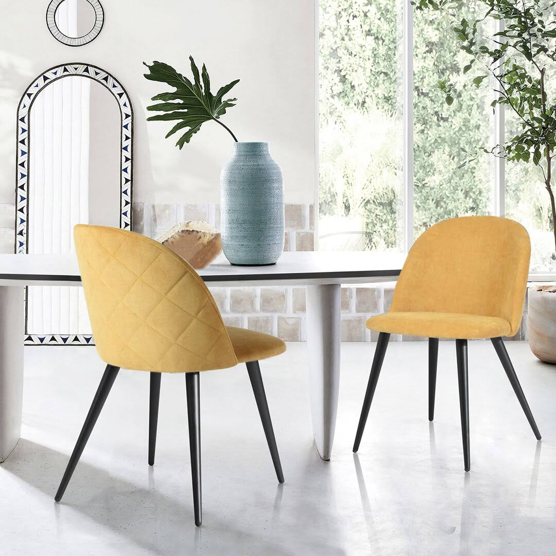 Upholstered Modern Dining Chairs With Metal Legs For Kitchen Living Room Willa Arlo Interiors Upholstery