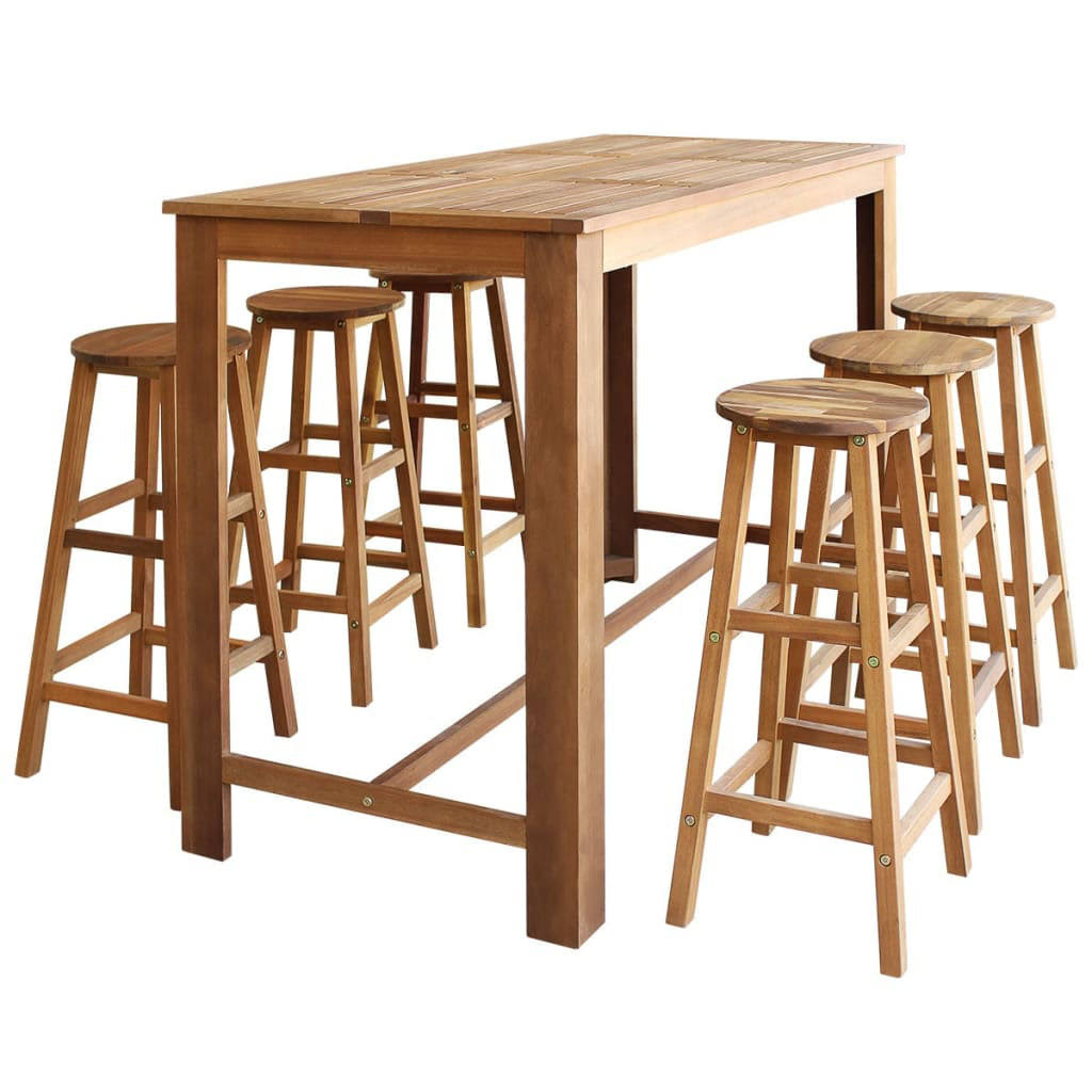 Table And Stool Kitchen Counter Stool Pub Table Solid Acacia Wood