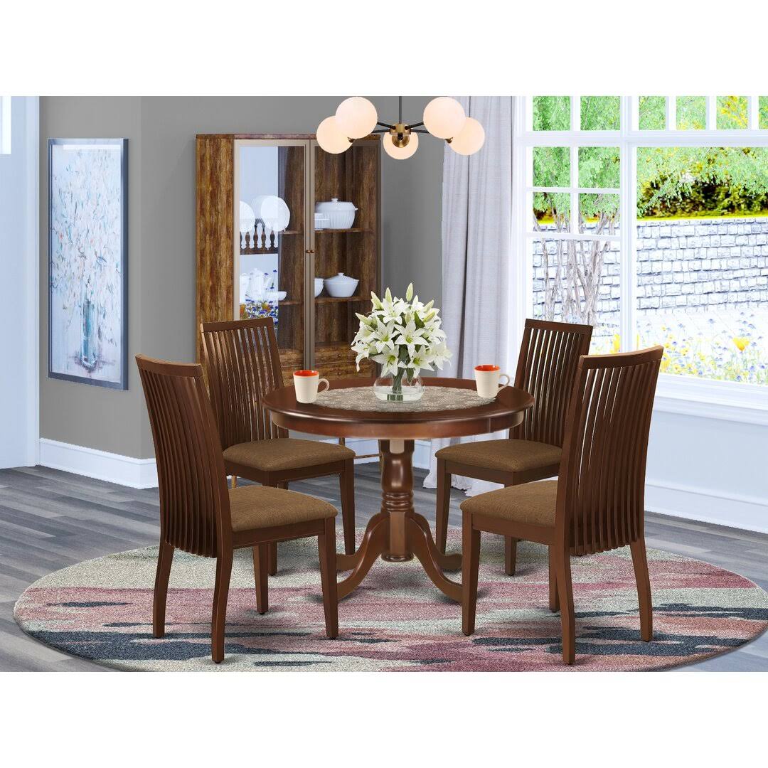 4 Person Rubberwood Solid Wood Dining Set