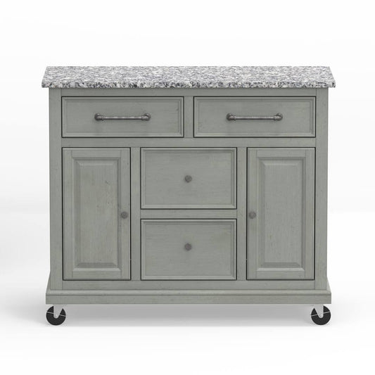 42 Wide Rolling Kitchen Cart Lark Manor Base Finish