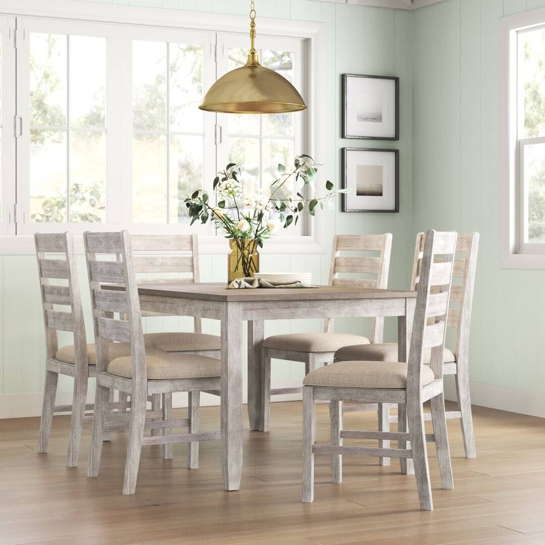 7 Piece Dining Set Sand & Stable