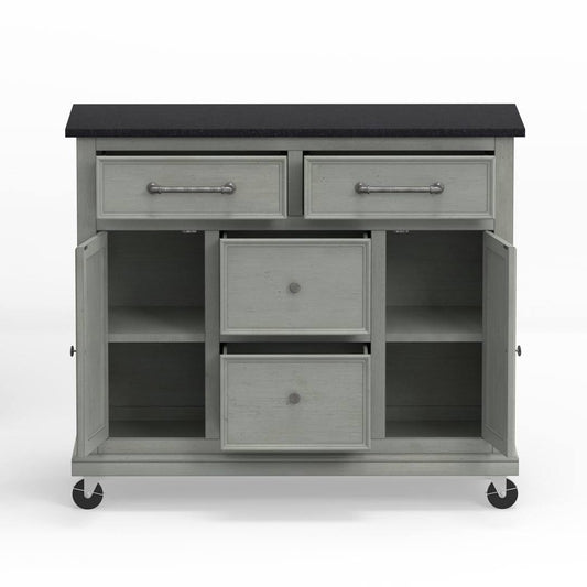 42 Wide Rolling Kitchen Cart Lark Manor Counter Finish