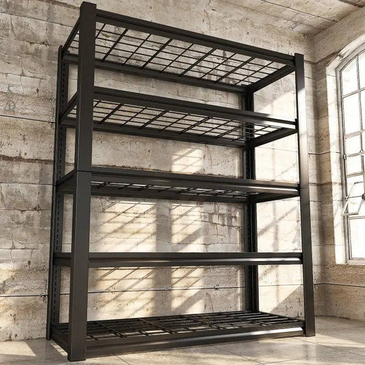 72h Metal Shelving Unit, 2000 Lbs 40w Heavy Duty Storage Shelves, Adjustable Industrial Shelving For Warehouse, Shop