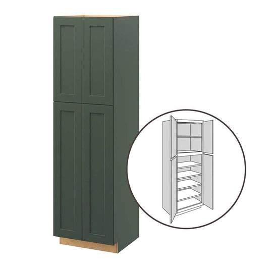 + Roth Galway 24-In W X 84-In H X 24-In D Sage Door Pantry Fully Assembled Cabinet 63131gw