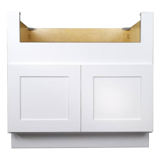 White Shaker Farm Sink Base Cabinet