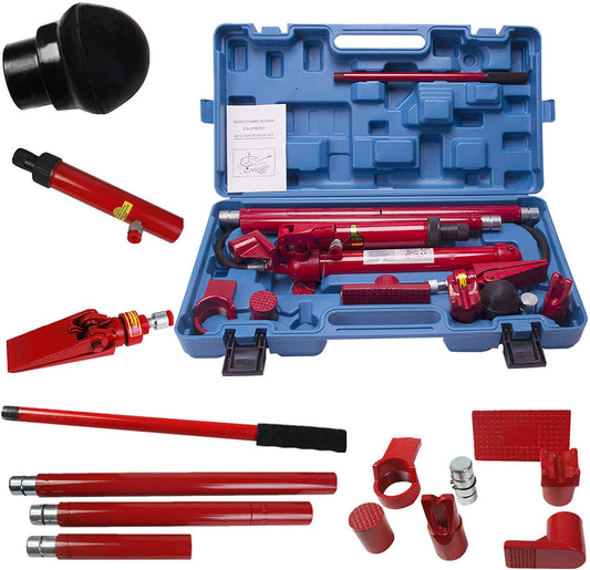 10 Ton Porta Power Hydraulic Jack Repair Kit Auto Shop Air Pump Lift Ram Body Frame Tool Heavy Set