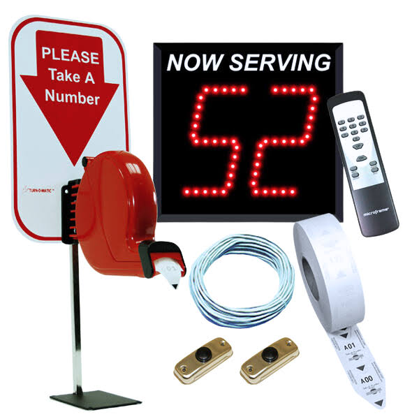 2-Digit Take-A-Number System With Counter Top Ticket Dispenser