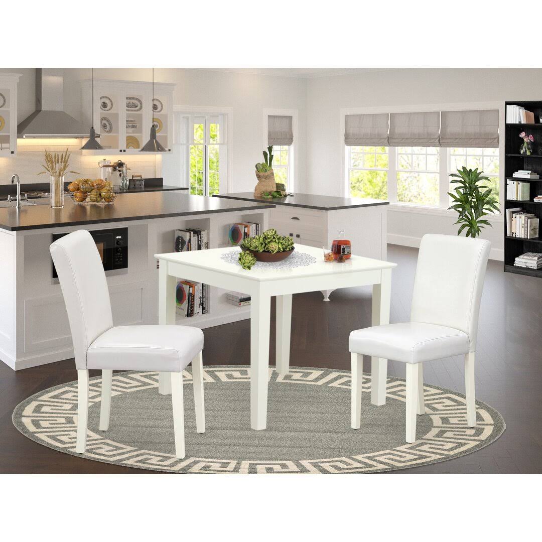 2 Person Rubberwood Solid Wood Dining Set  Table