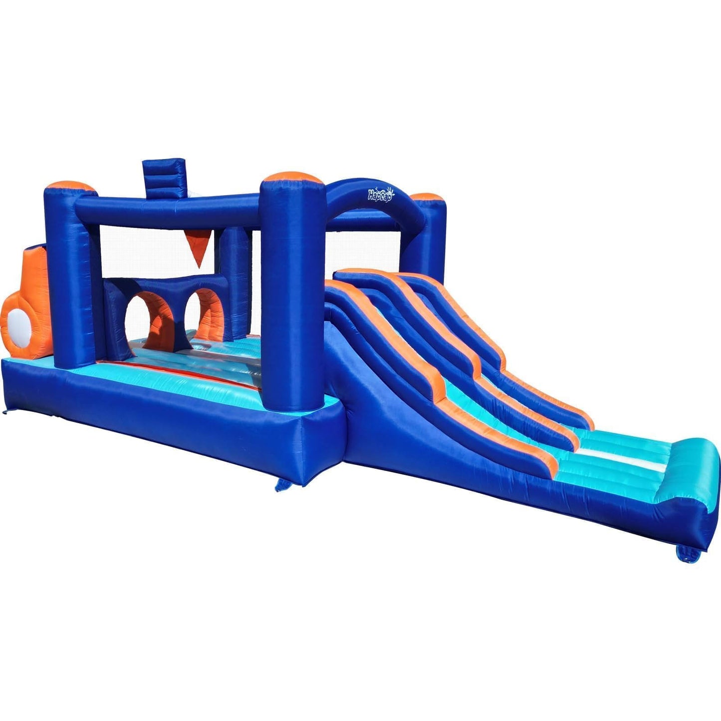 17.7 Ft X 7.5 Ft Inflatable Obstacle Course Bounce House With 2 Racing Slides,Large Jumping House,Tunnels And Climbing Combo Castle With