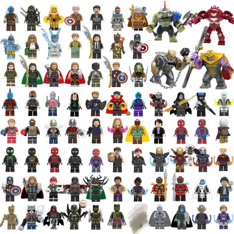 61pcs Marve Universe Comics Superhero Minifigures Compatible Bricks