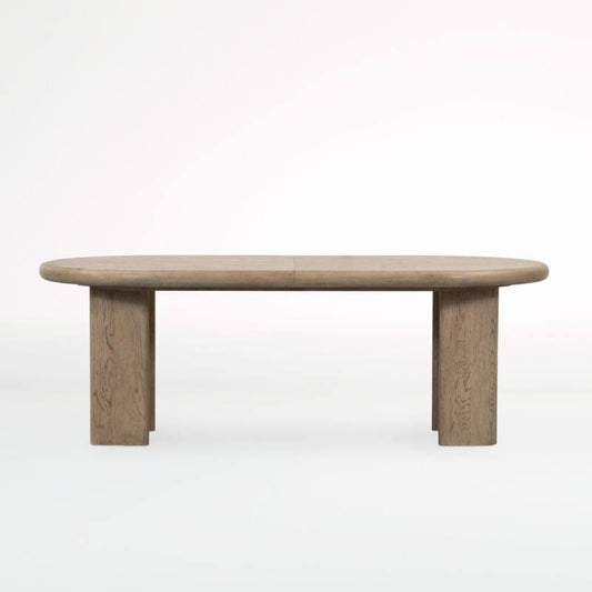 87-107 Wood Oval Extendable Dining Table | Crate & Barrel