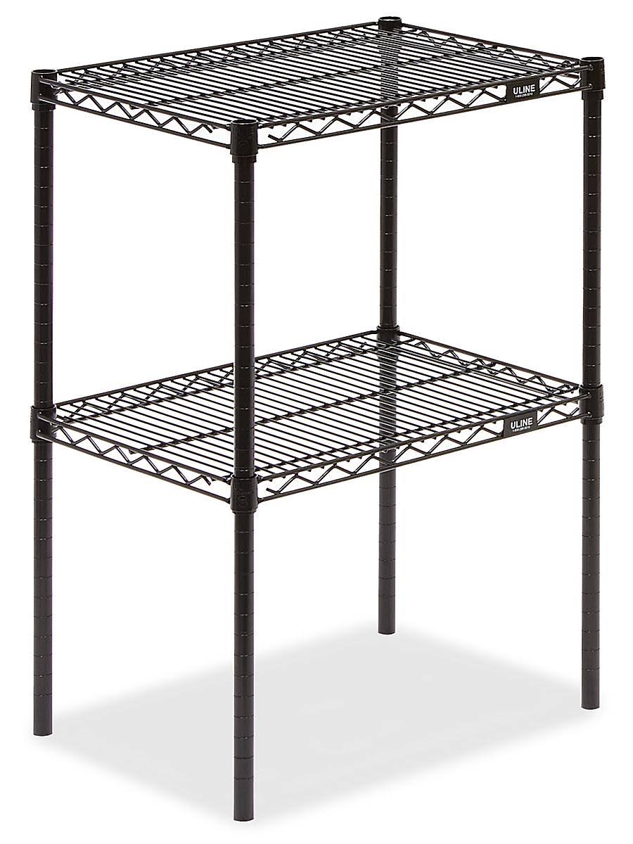 Two-Shelf Wire Shelving Unit 24 X 18 X 34