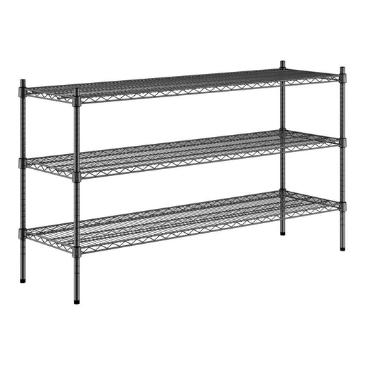 18 X 60 Nsf Black Epoxy 3-Shelf Kit With 34 Posts