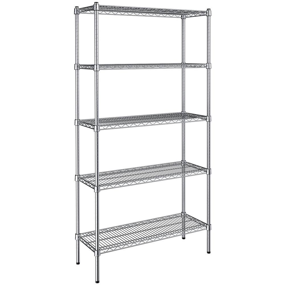 14 X 36 Nsf Chrome 5-Shelf Kit With 72 Posts