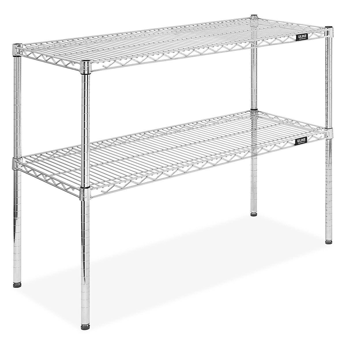 Two-Shelf Wire Shelving Unit 42 X 18 X 34