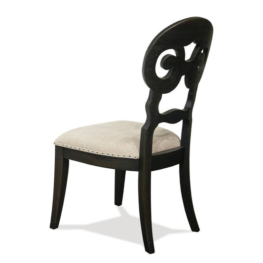 Solid Wood Scroll Back Side Chair