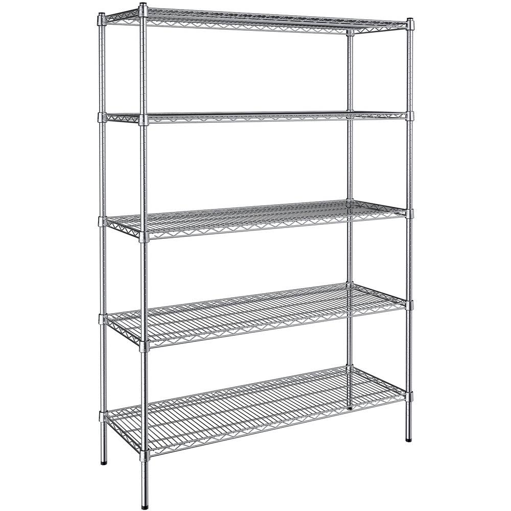 18 X 48 Nsf Chrome 5-Shelf Kit With 72 Posts