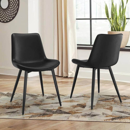 31.5 Faux Leather With Bentwood Upholstered Seat Metal Legs Kitchen Dining Room Chair