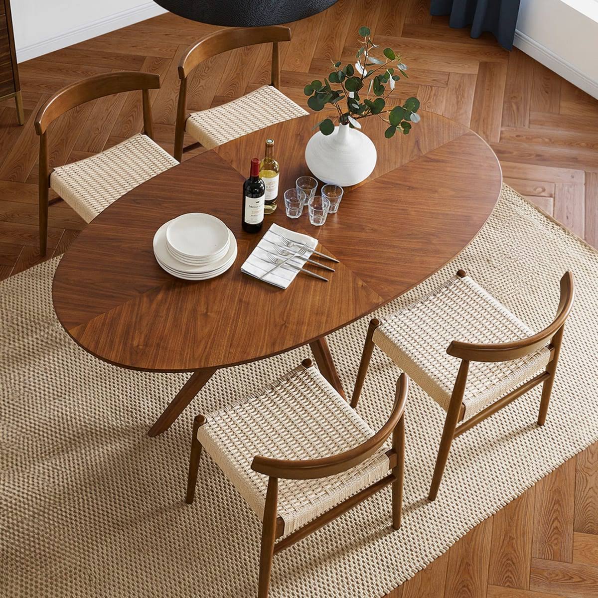 Walnut Oval Dining Table Austen Dining