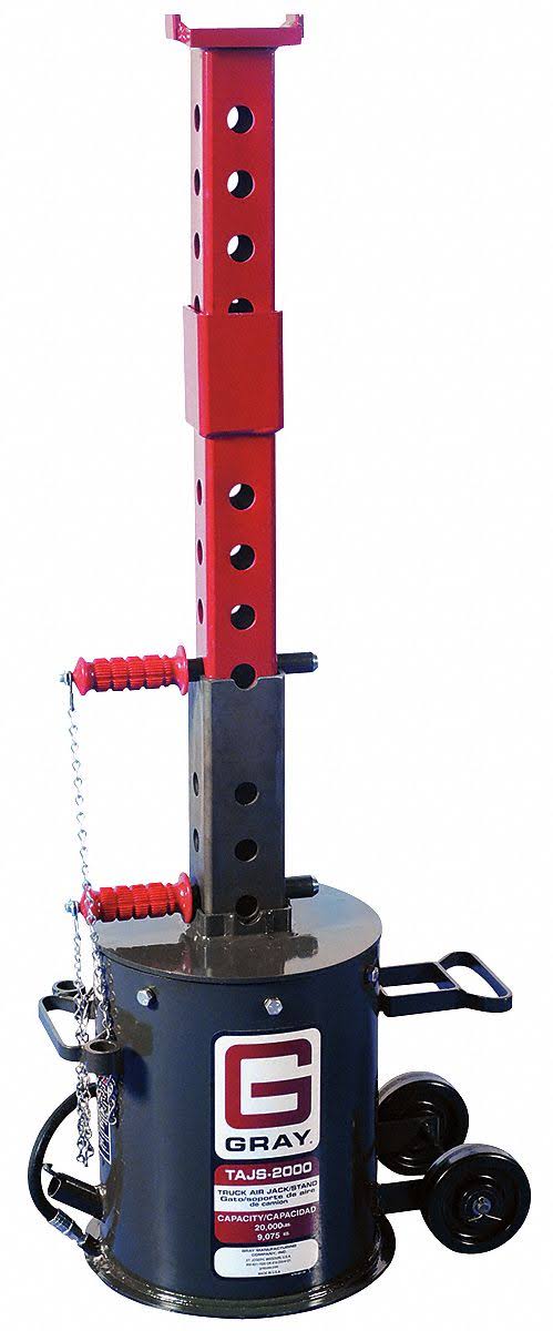 Truck Jack: Combo Jack & Support Stand, Steel, Pneumatic, Air, 10 Ton Load Capacity Model: Tajs-2000