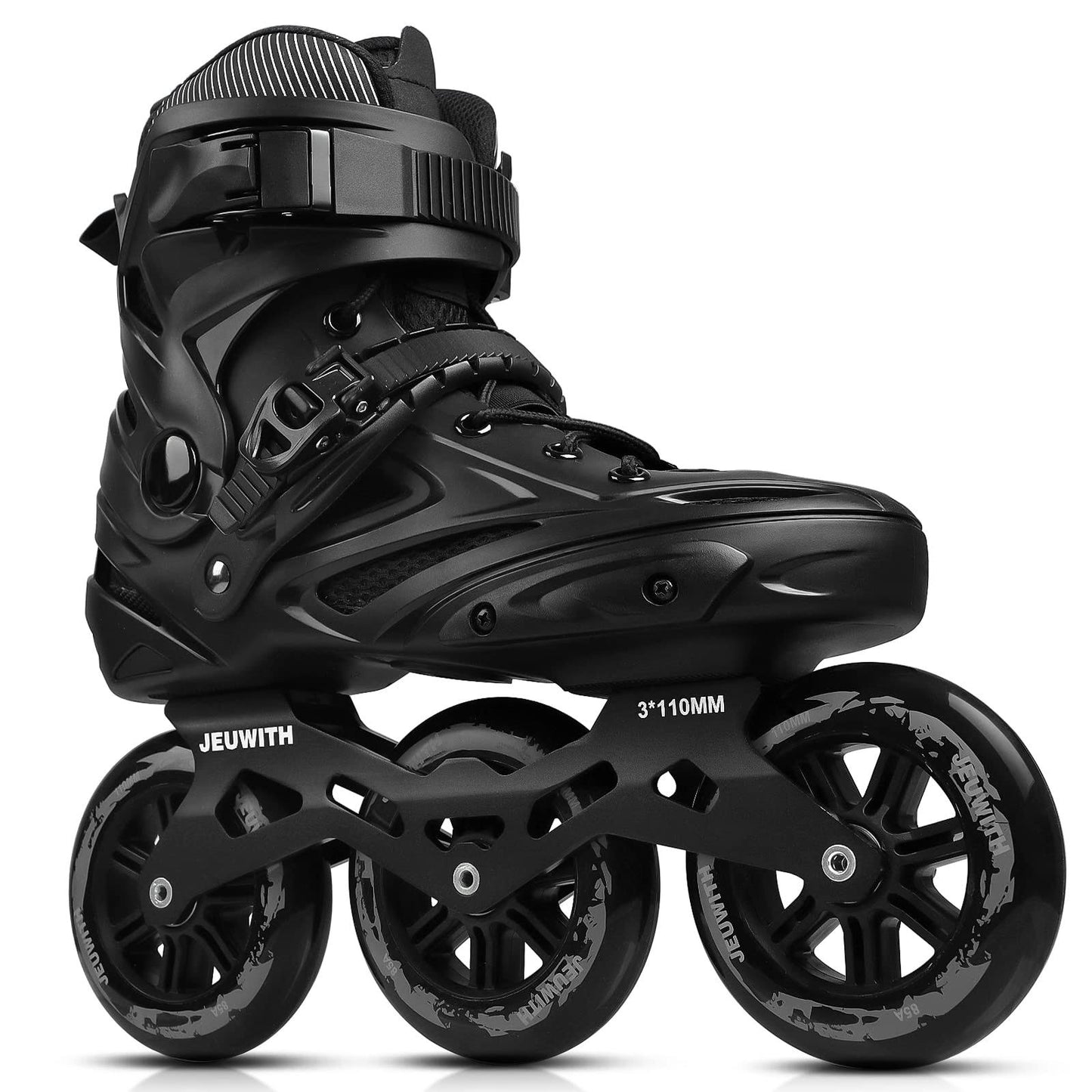 Skates, 3 Wheels 110mm Roller Skates Blades For Adult Women Men, Professional Outdoor Fitness Inline Speed Skates For Unisex