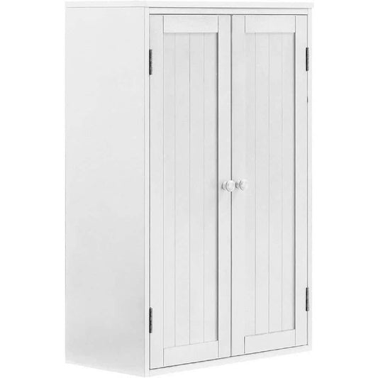 Wall Storage Cabinet With Double Doors And Adjustable Shelf