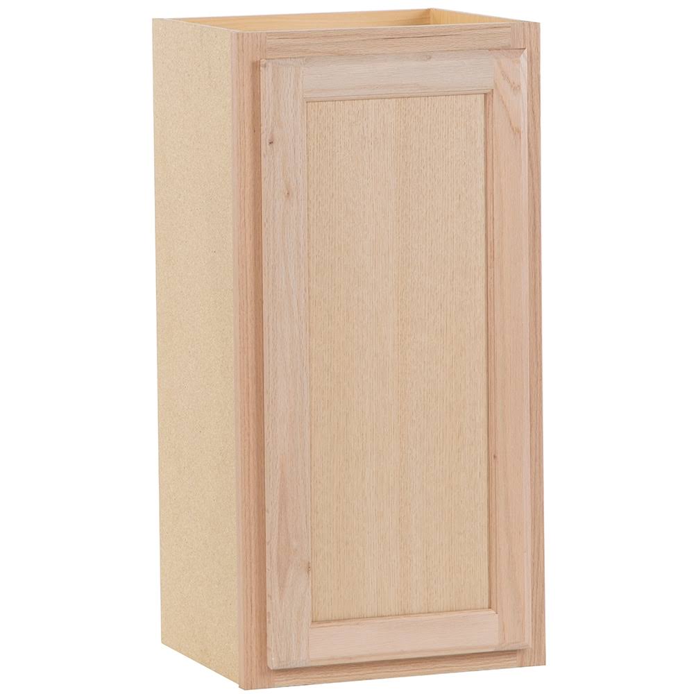 Source 15-In W X 30-In H X 12-In D Natural Unfinished Oak Door Wall Fully Assembled Stock Cabinet 33a W1530r