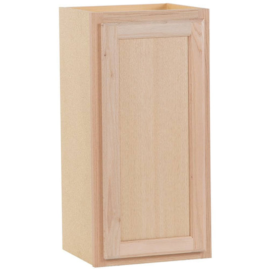 Source 15-In W X 30-In H X 12-In D Natural Unfinished Oak Door Wall Fully Assembled Stock Cabinet 33a W1530r