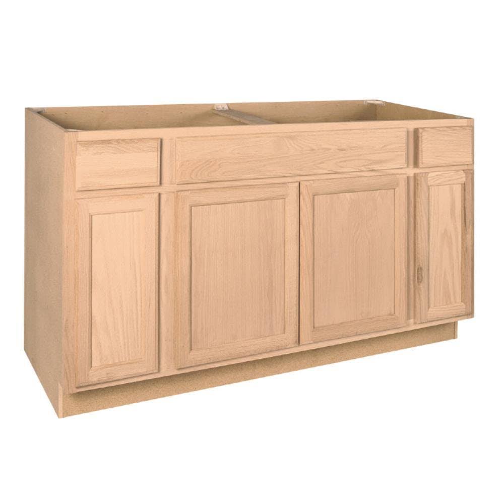 Source 60-In W X 35-In H X 23.75-In D Natural Unfinished Sink Base Stock Cabinet 33a Sb60b