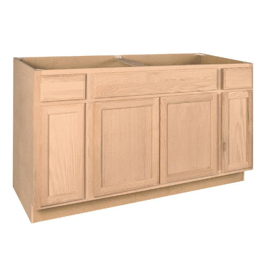 Source 60-In W X 35-In H X 23.75-In D Natural Unfinished Sink Base Stock Cabinet 33a Sb60b