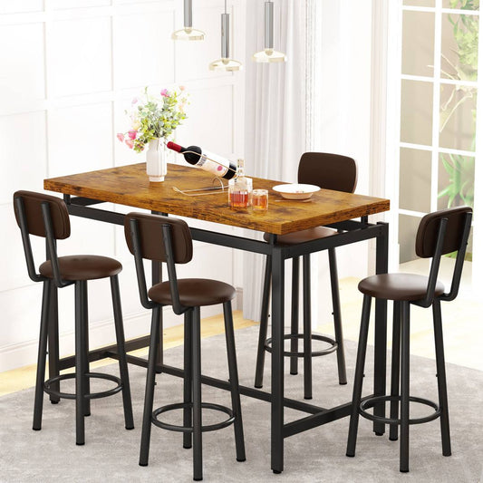 4 Person Counter Height Dining Set 17 Stories