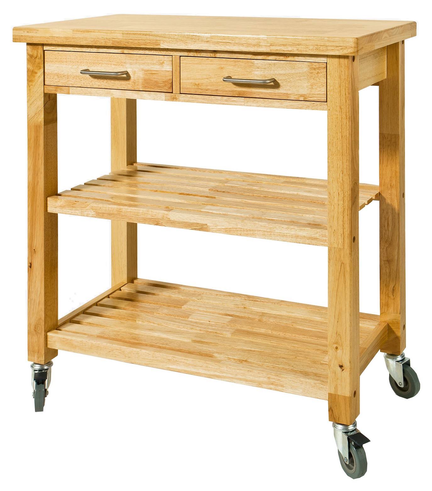 31.5 Solid Wood Kitchen Cart Winston Porter