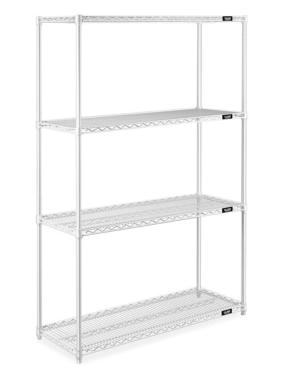 White Wire Shelving Unit 48 X 18 X 72