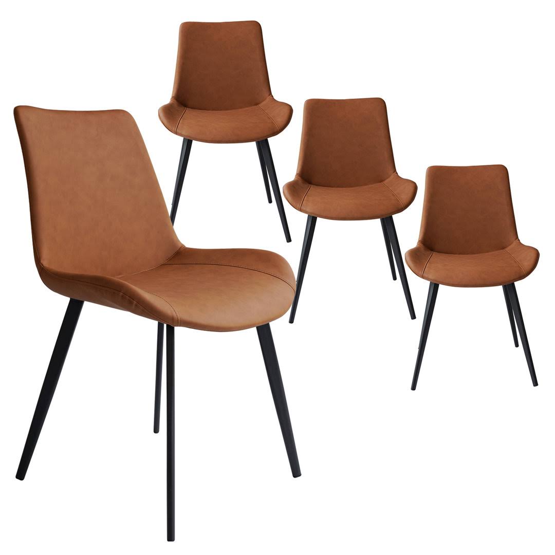 34h Modern Upholstered Brown Dining Chairs Upholstery