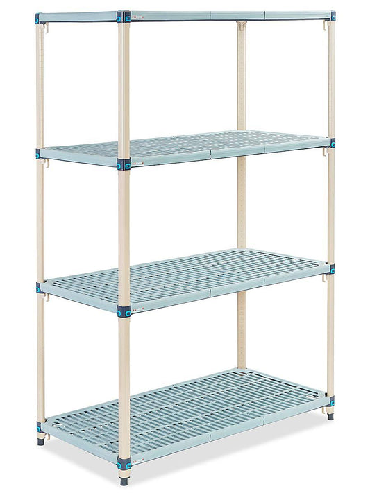 Vented Plastic Shelving 48 X 24 X 74