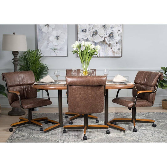 5 Piece Extendable Solid Oak Dining Set  Chair