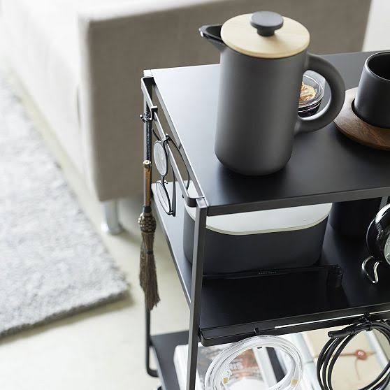 3-Tier Kitchen Cart With Handle, Black, West Elm