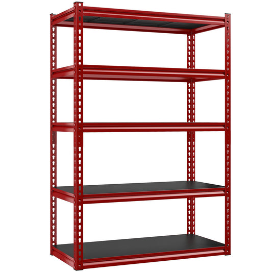 72 Garage Shelving Heavy Duty Metal Shelving 1700 Lbs Capacity Adjustable 5 Tier Garage Storage Shelves Heavy Duty Shelving, Garage Shelves