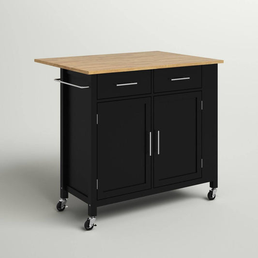 42 Kitchen Island With Locking Wheels  Base Finish