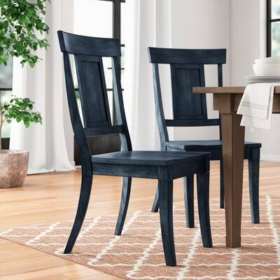 Side Chair (Set Of 2) Color: Dark Navy