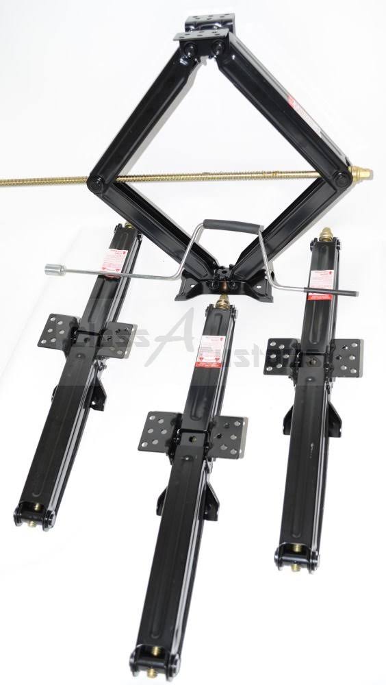 4-24in. 5000 Lb Rv Scissor Leveling Jacks With Handle Trailer Heavy Duty