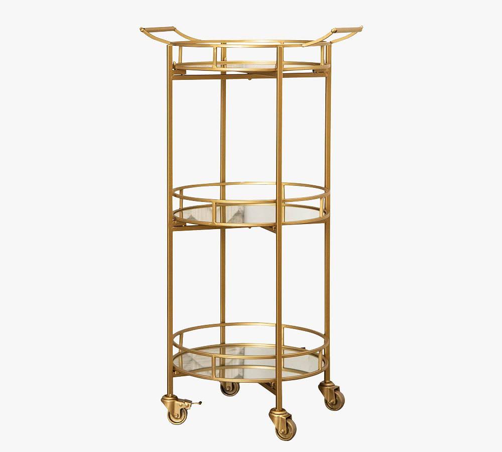 21.5 Round Metal Bar Cart