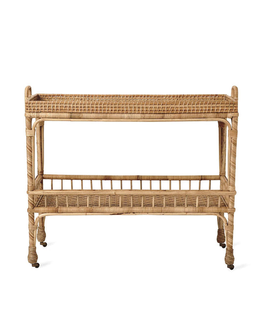 South Seas Rattan Bar Cart