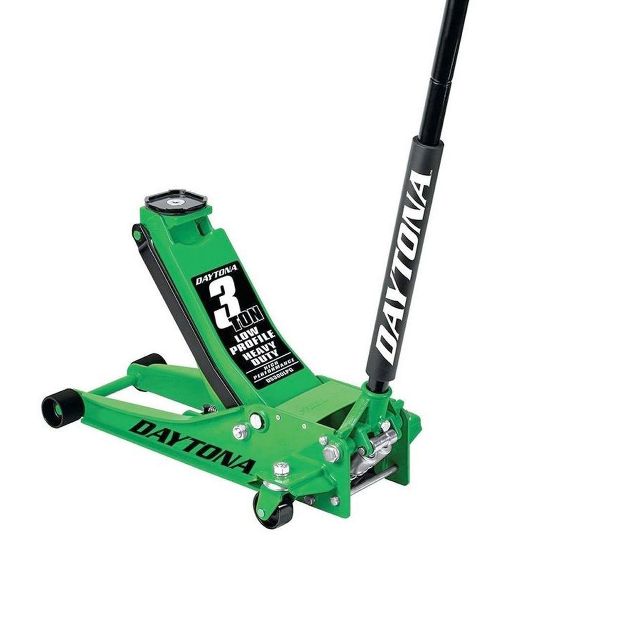 3 Ton Low-Profile Professional Floor Jack With Rapid Pump, Green