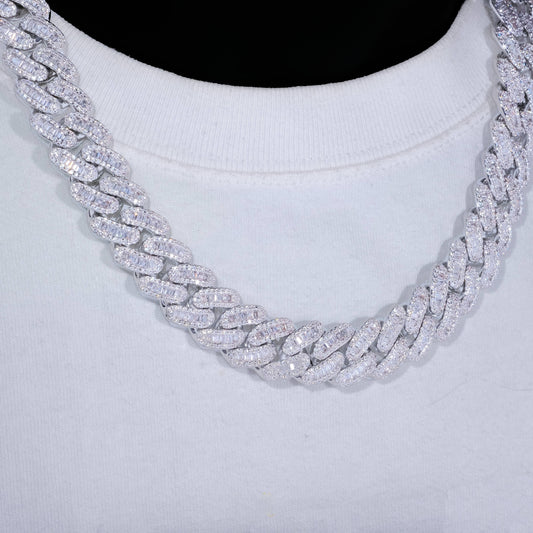 16mm Baguette Cuban Link Chain, 20 Guu Jewlery