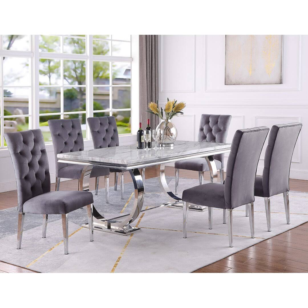 6 Person Dining Set Rosdorf Park Chair