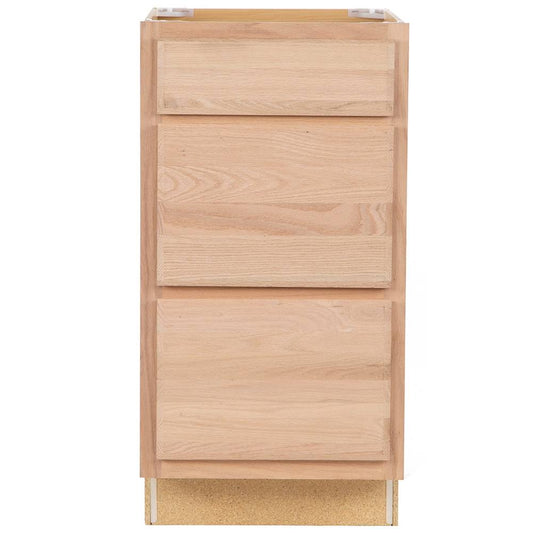 Source 18-In W X 35-In H X 23.75-In D Natural Unfinished Oak Drawer Base Fully Assembled Stock Cabinet 33a Db18