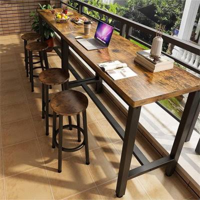 3 Piece Pub Dining Set, Modern Bar Table And Stools Rustic Brown 47 17 Stories