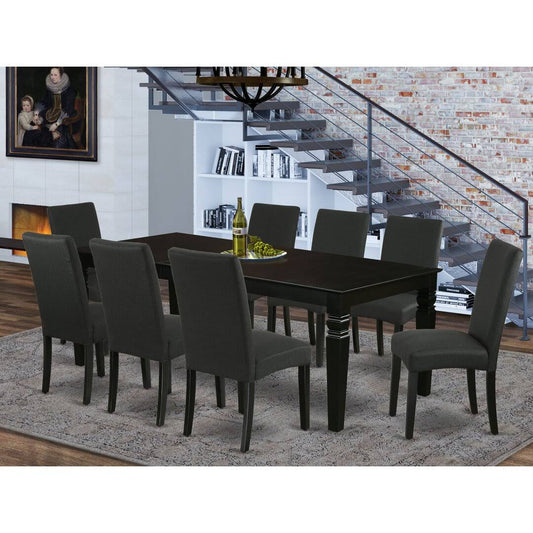 9 Piece Extendable Solid Wood Dining Set  Table